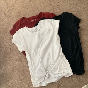 Bundle of 3 A & F t-shirts … tie in the front